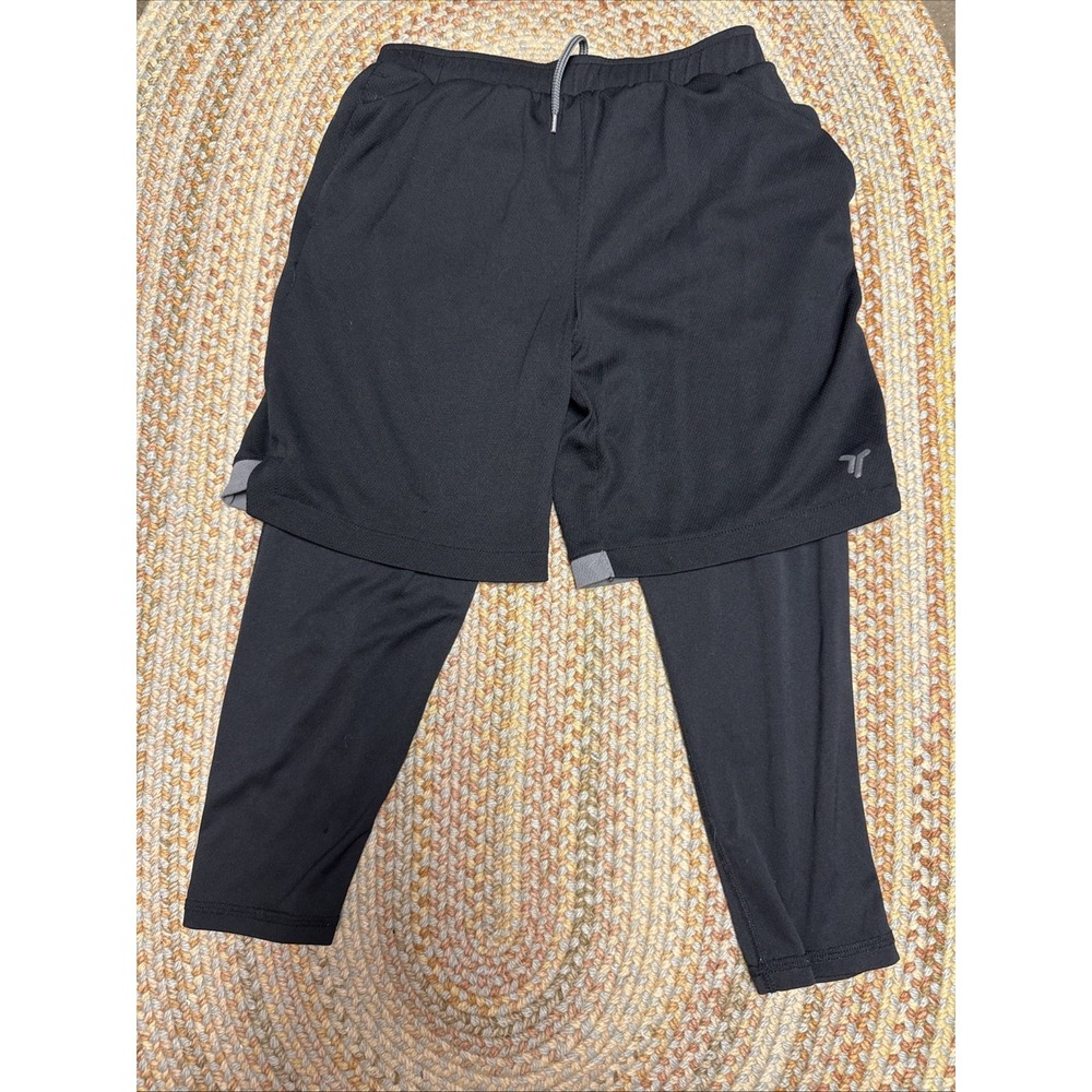 Old Navy Shorts Boys Large 10-12 Black Go-Dry Mesh Athletic Layered Basketball